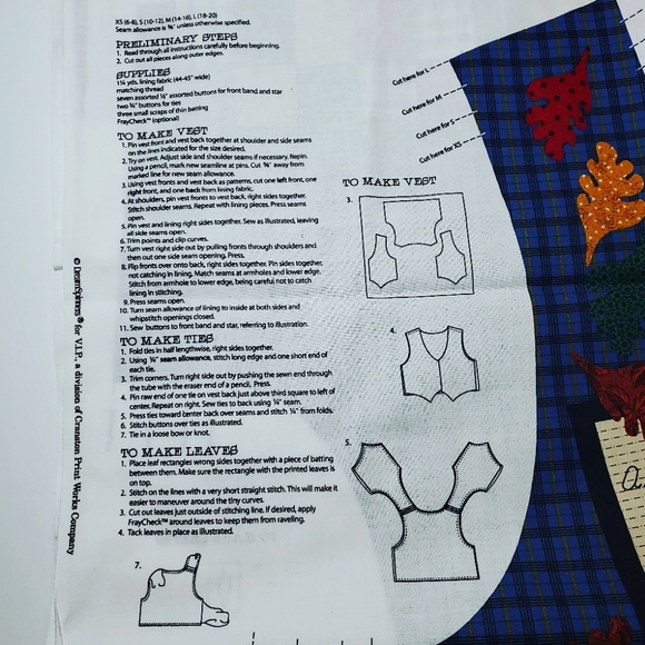 Adult back to school vest fabric panel - Picture 5 of 7